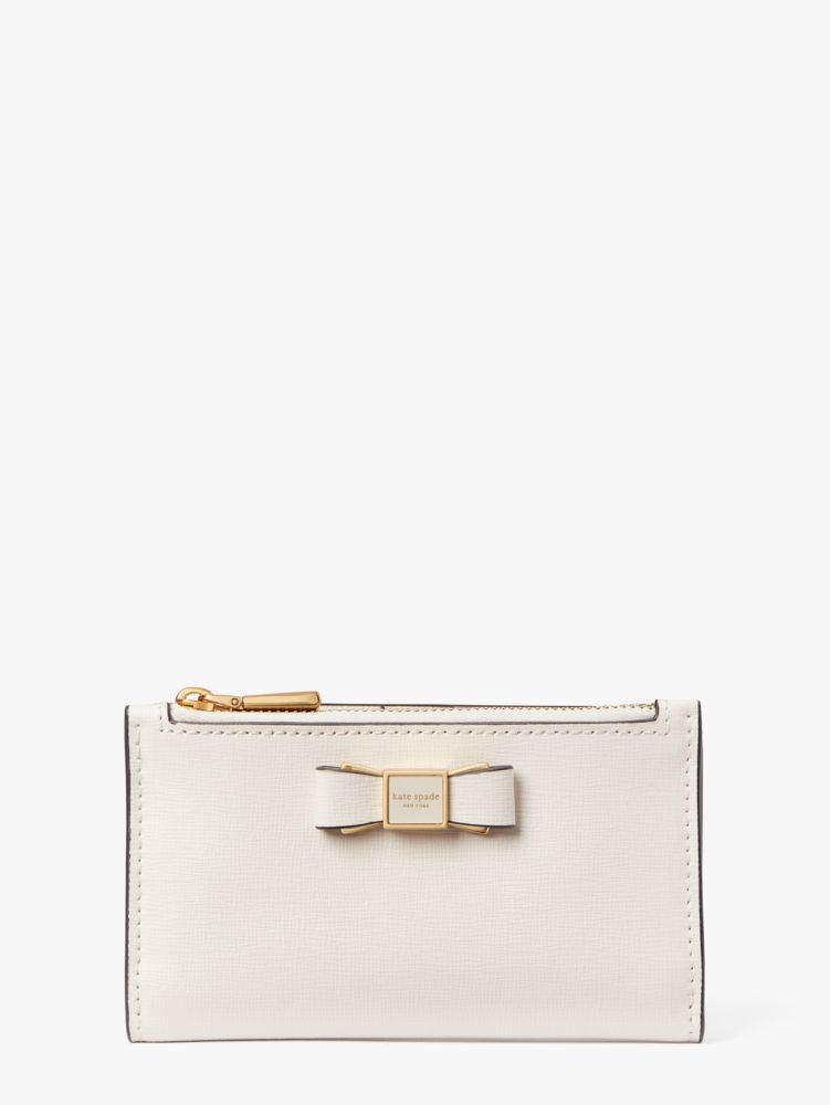 Morgan Bow Embellished Small Slim Bifold Wallet | Kate Spade New York