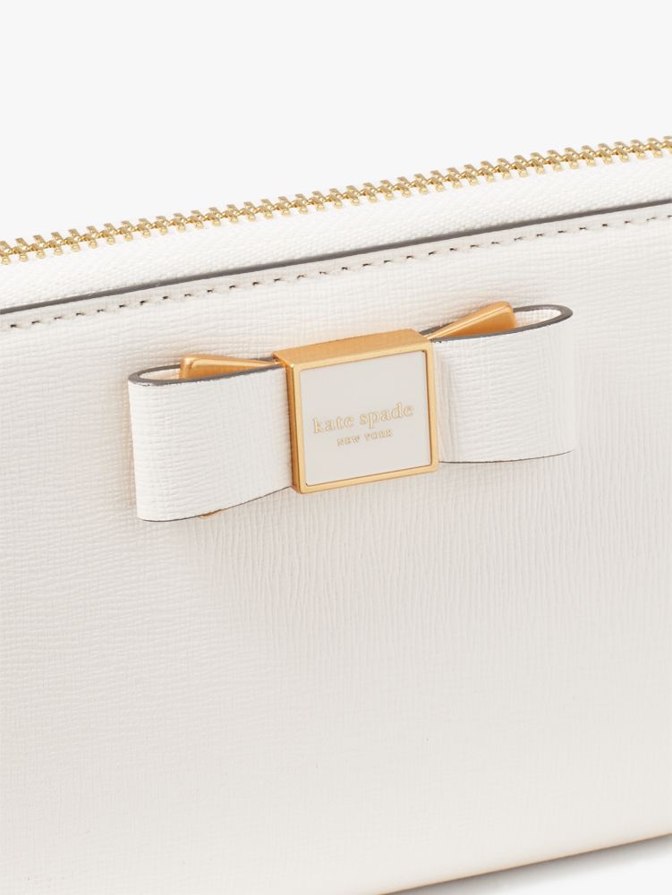 Kate Spade,モーガン ボウ エンベリッシュ ジップアラウンド コンチネンタル ウォレット,長財布,パーチメント
