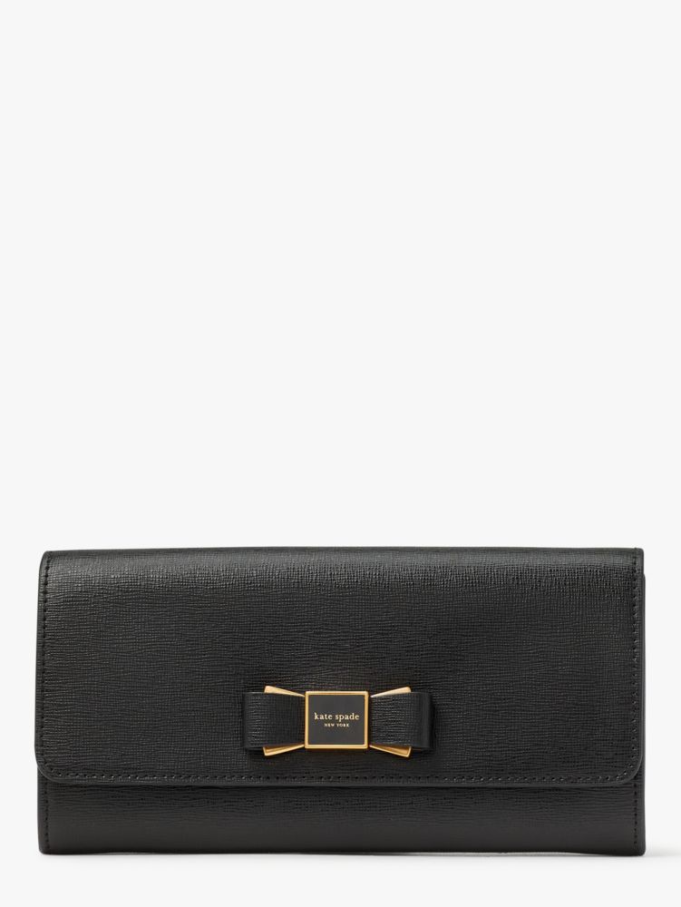 Morgan Bow Embellished Flap Continental Wallet | Kate Spade New York