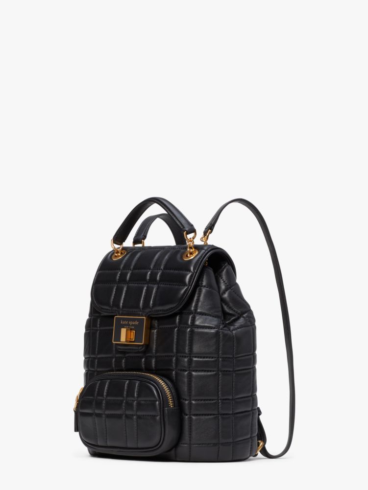 Kate spade black small bradley wilson road quilted outlet backpack