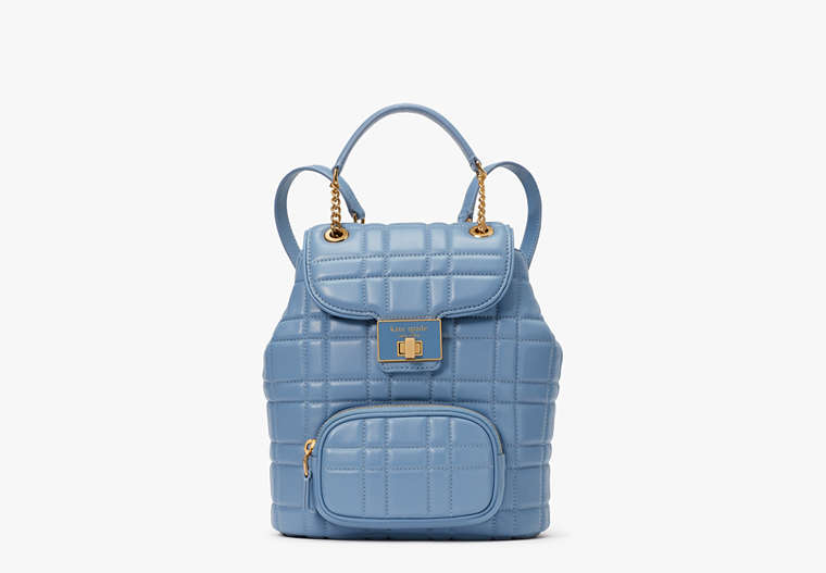 Kate Spade,Evelyn Quilted Small Backpack,Small,Manta Blue image number 0