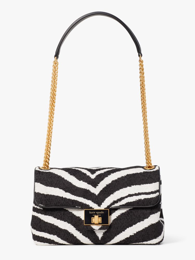 Evelyn Zebra Bouclé Jacquard Medium Convertible Shoulder Bag