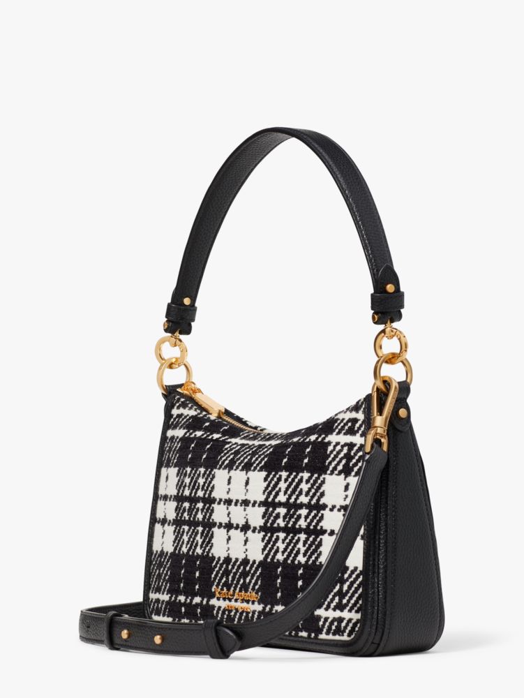 Kate Spade,Hudson Posh Plaid Jacquard Medium Convertible Crossbody,