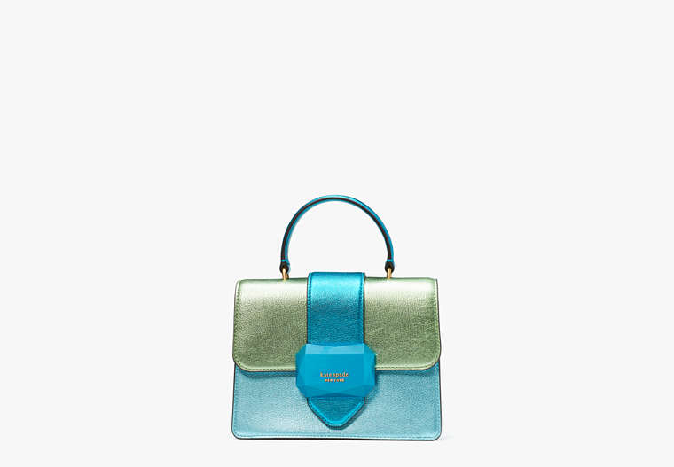 Bijou Metallic Colorblocked Mini Top-handle Bag, , Product