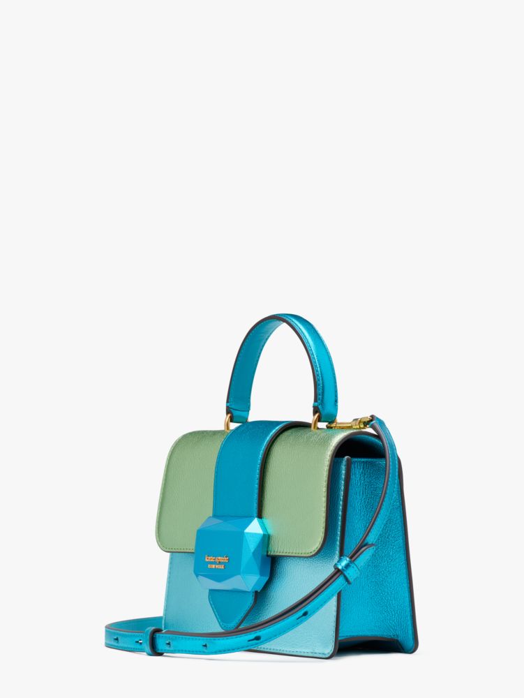Kate Spade,Bijou Metallic Colorblocked Mini Top-handle Bag,