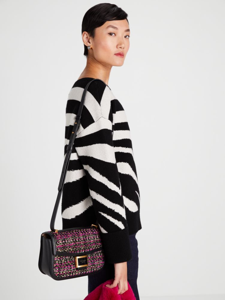 Kate Spade,Katy Tweed Medium Convertible Shoulder Bag,
