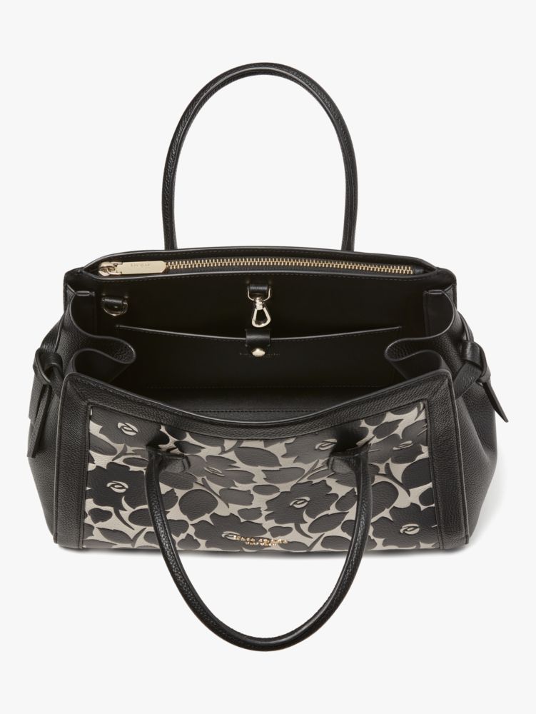 Kate Spade,Knott Rosy Garden Embossed Large Satchel,