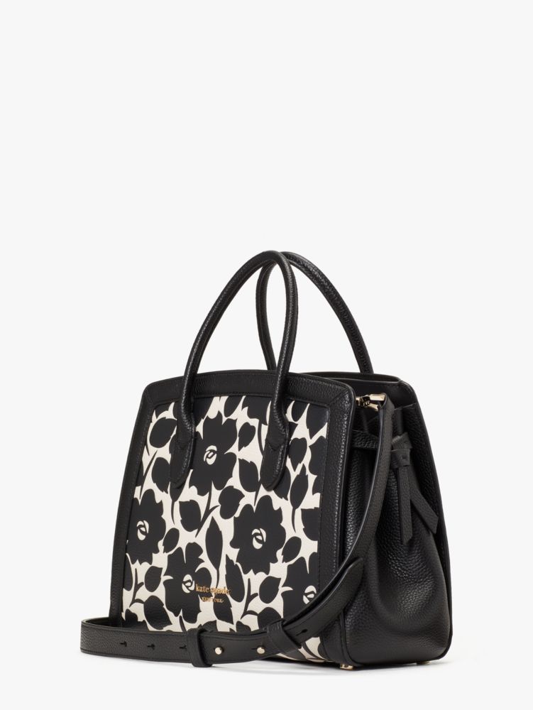 Kate Spade,Knott Rosy Garden Embossed Medium Satchel,