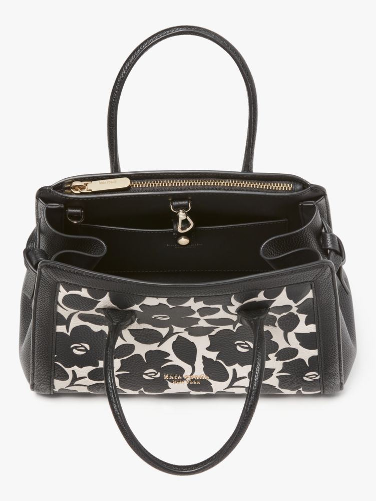 Kate Spade,Knott Rosy Garden Embossed Medium Satchel,