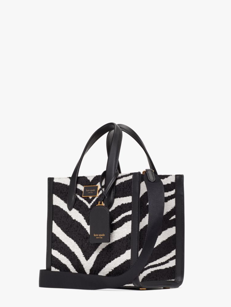 Kate Spade,Manhattan Bold Zebra Boucle Jacquard Small Tote,