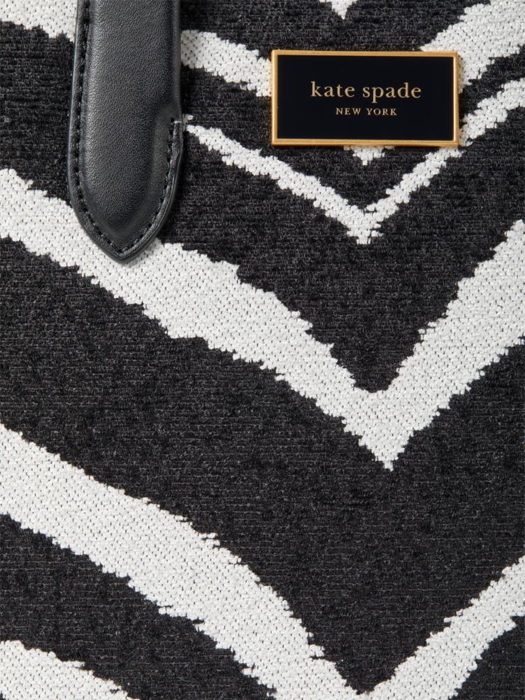Kate Spade,Manhattan Bold Zebra Boucle Jacquard Small Tote,