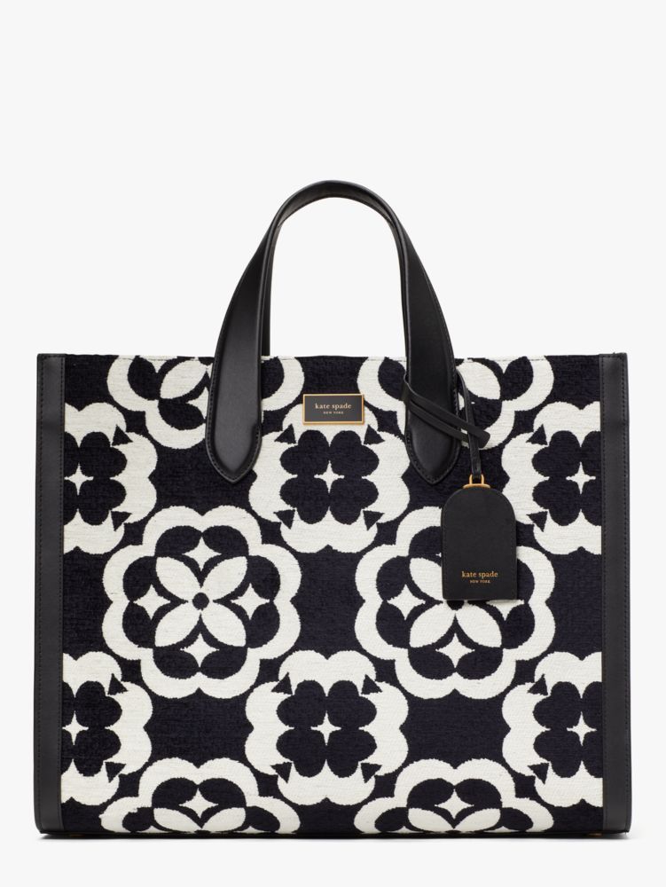 Spade Flower Monogram Manhattan Chenille Tote