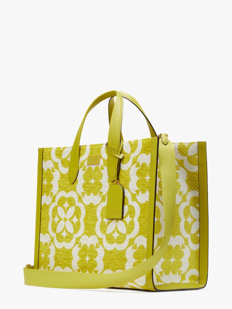 Kate Spade,Spade Flower Monogram Manhattan Chenille Large Tote,Large,Bartlett Pear Multi