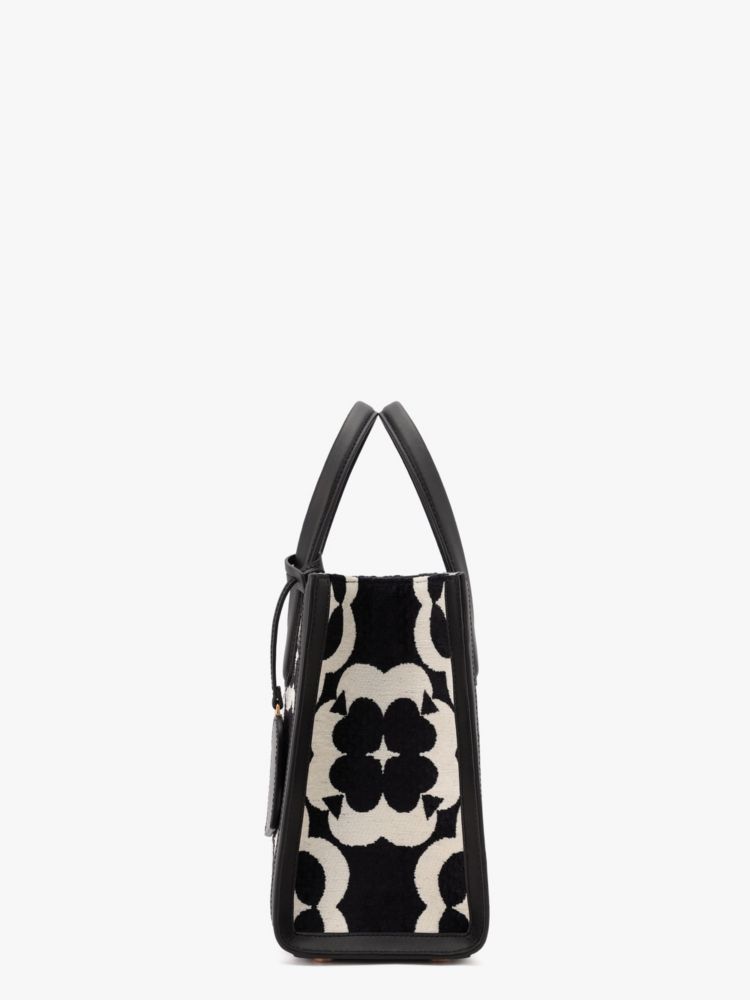Kate Spade,スペードフラワー モノグラム マンハッタン シェニール スモール トート,