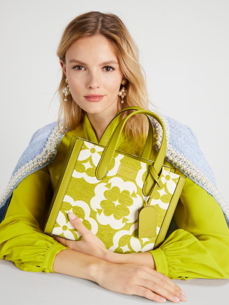 Kate Spade,Spade Flower Monogram Manhattan Chenille Small Tote,