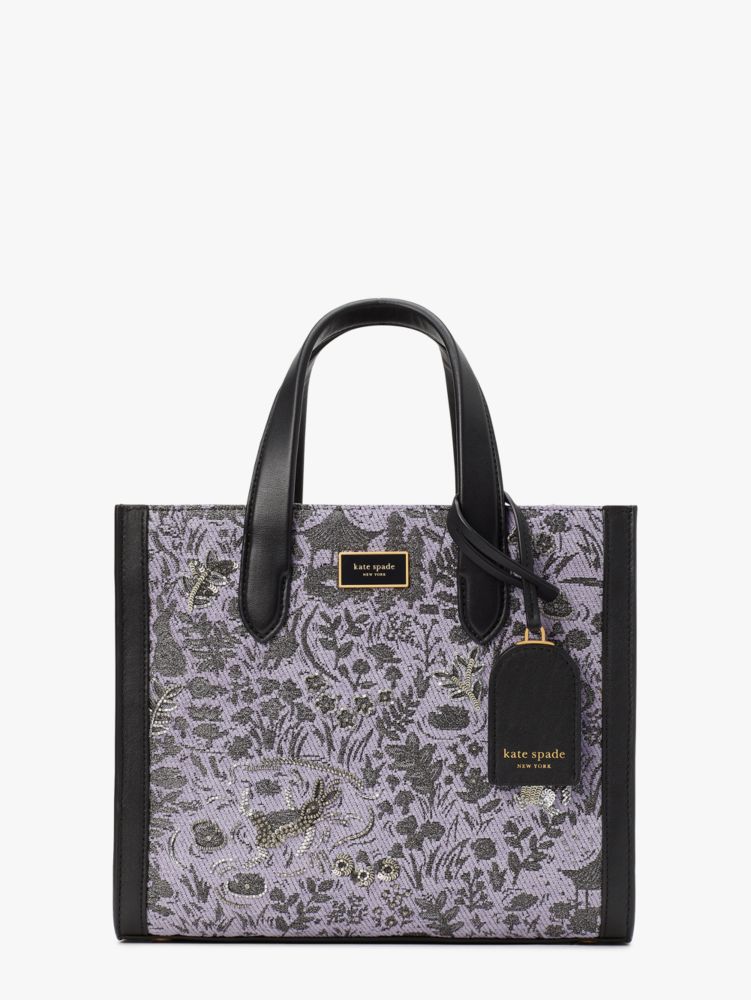 Manhattan Year Of The Rabbit Embellished Toile Jacquard Small Tote