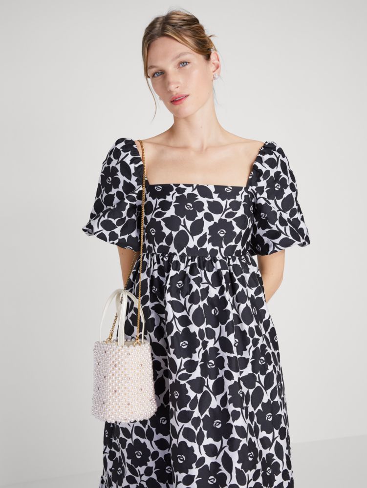 Kate Spade,Purl Pearl Embellished Small Bucket Bag,Bucket,Embellished,Rhinestones,Pearl,Formal,
