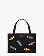 Kate Spade,Sam Icon Candy Gem Embellished Nylon Small Tote,Glitter,Small,