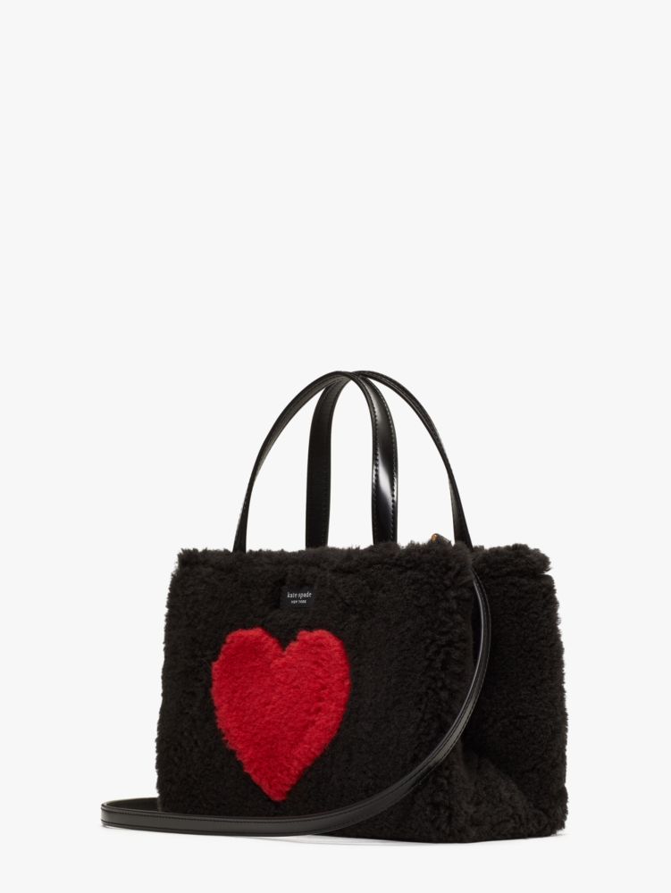 kate spade fuzzy heart purse