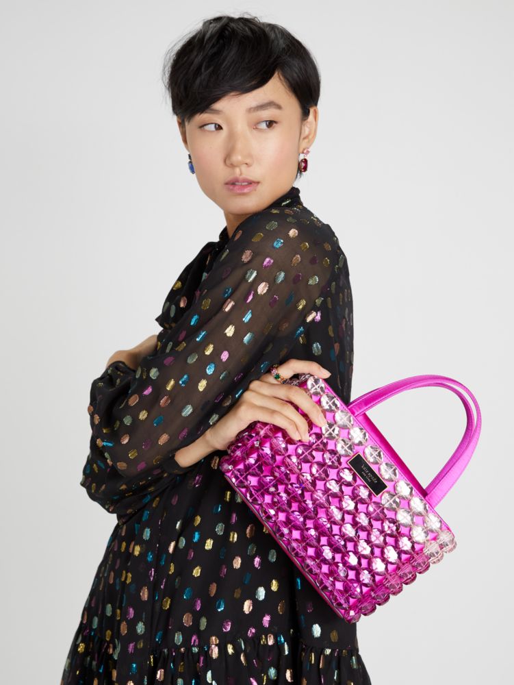 Sam Icon Candy Beaded Satin Small Tote | Kate Spade New York