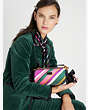 Kate Spade,Sweet Treats Festive Multi Stripe Jacquard Small Barrel Bag,Small,Multi