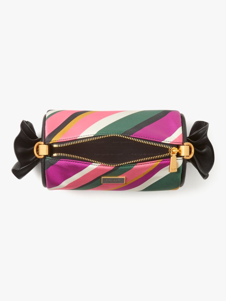 Kate Spade Sweet Treats Jacquard Festive Multi Stripe Barrel Bag K9981 NWT