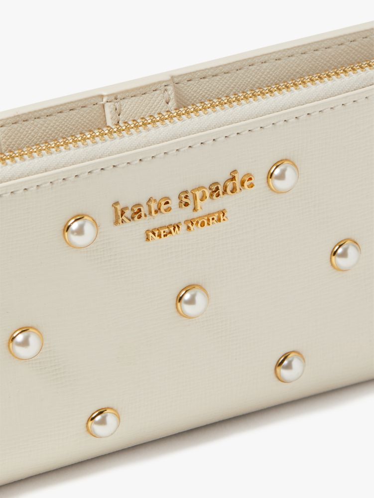 Kate Spade,Purl Embellished Small Slim Bifold Wallet,