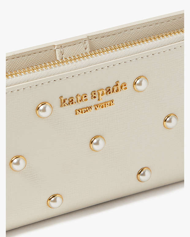 Purl Embellished Small Slim Bifold Wallet | Kate Spade BE