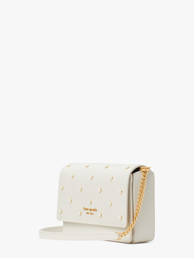 Kate Spade,Purl Embellished Flap Chain Wallet,