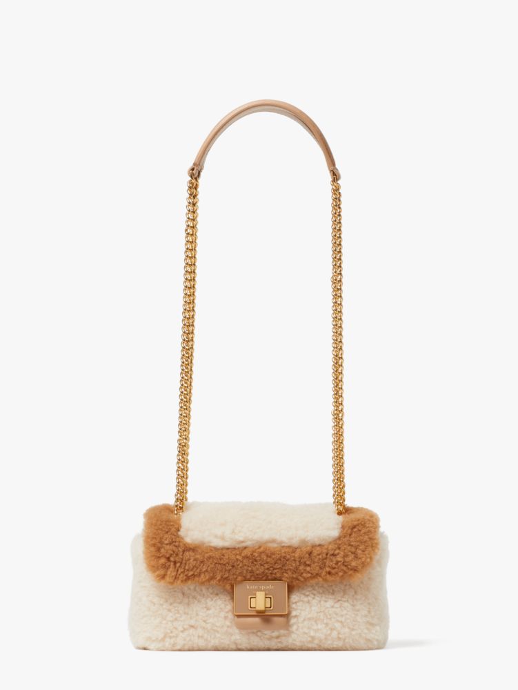 Evelyn Faux Shearling Small Shoulder Crossbody