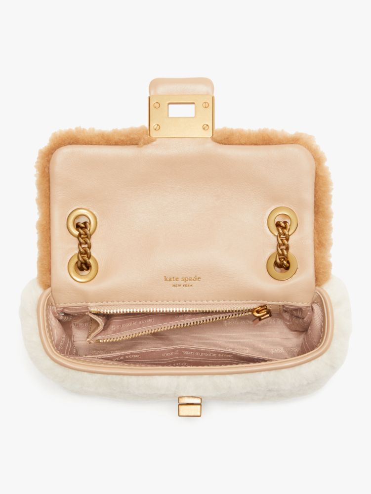 Kate Spade,Evelyn Faux Shearling Small Shoulder Crossbody,