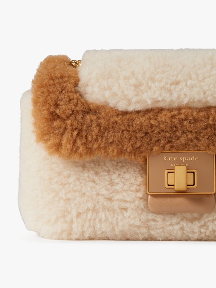 Kate Spade,Evelyn Faux Shearling Small Shoulder Crossbody,