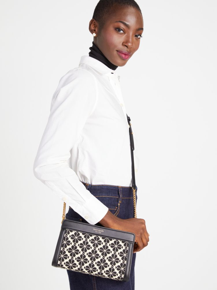 Kate Spade,Spade Flower Jacquard Medium Crossbody,