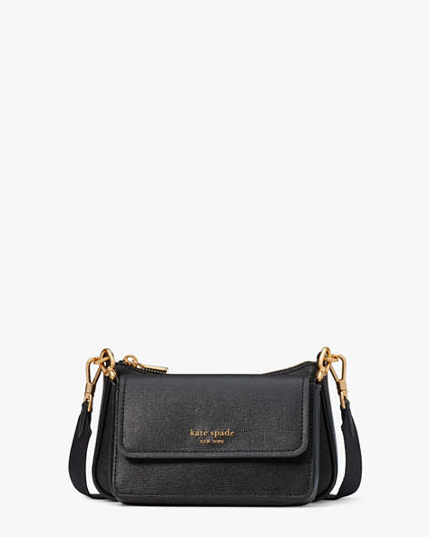 Kate Spade,Double Up Crossbody,Small,Casual,Black