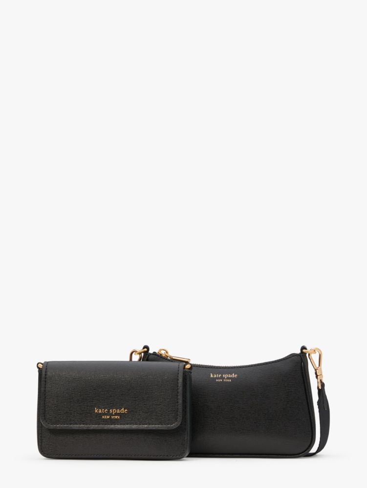 Kate Spade,Double Up Crossbody,Small,Casual,Black