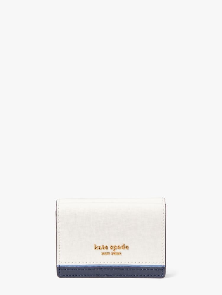 Kate Spade,モーガン カラーブロック ミニ トライフォールド ウォレット,ミニ財布,クリームマルチ