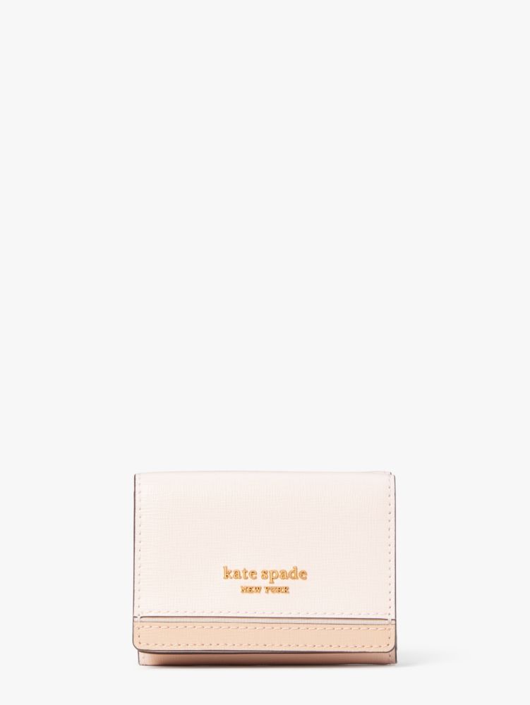 Kate Spade,モーガン カラーブロック ミニ トライフォールド ウォレット,ミニ財布,ペールドッグウッドマルチ