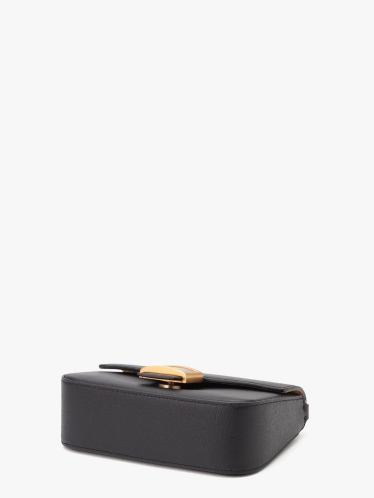 Kate Spade,ケイティ テクスチャード レザー フラップ チェーン クロスボディ,バッグ,ブラック