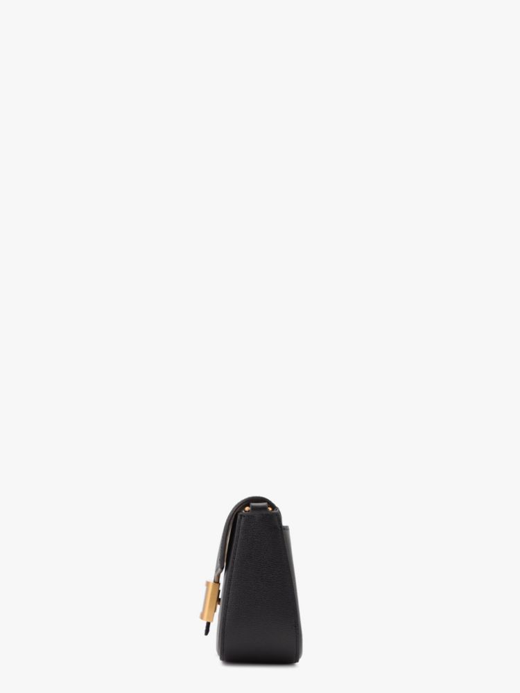 Kate Spade,ケイティ テクスチャード レザー フラップ チェーン クロスボディ,バッグ,ブラック