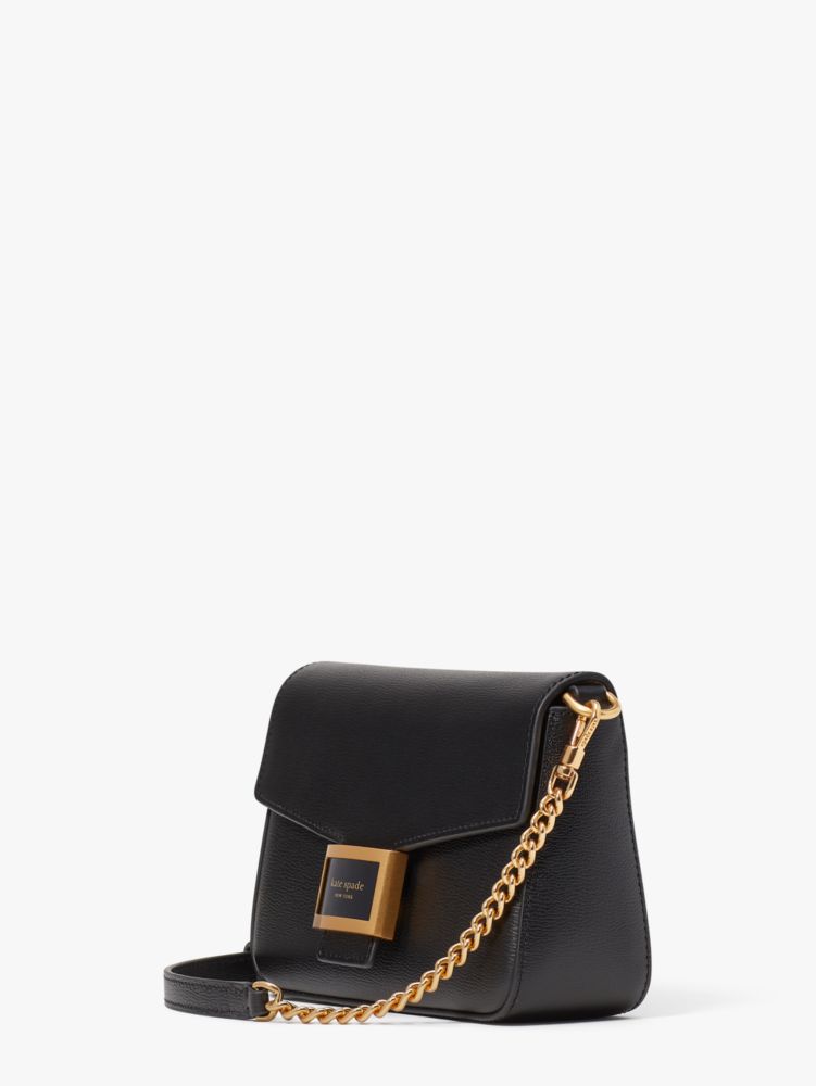 Katy Textured Leather Flap Chain Crossbody