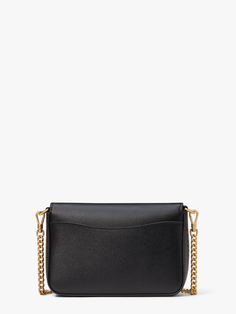 Katy Textured Leather Flap Chain Crossbody