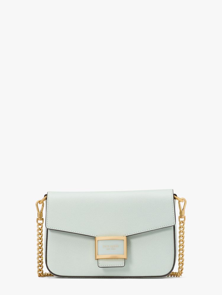 Kate Spade Katy Colorblocked Textured Leather Flap Chain Crossbody, Halo White Multi, One Size