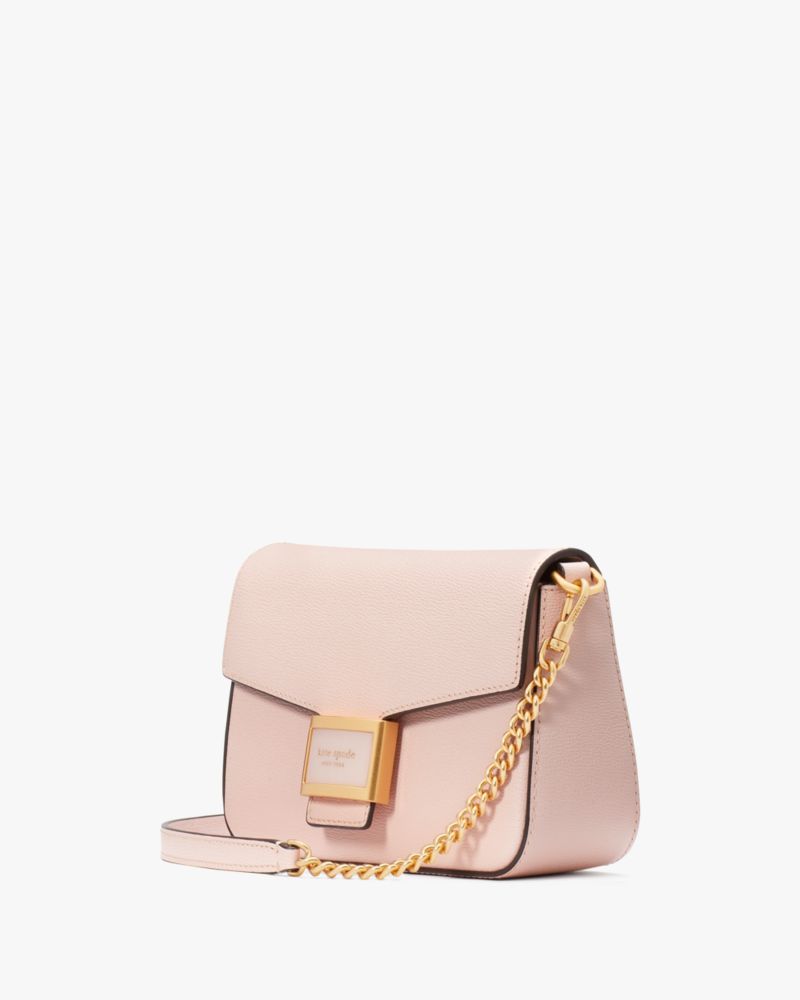 Kate Spade New York Katy Colorblock Textured Leather Flap Chain Crossbody Bag - Halo White Multi