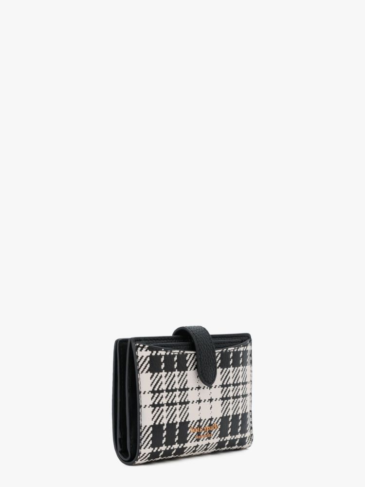 Kate Spade,ハドソン ポッシュ プラッド スモール バイフォールド ウォレット,全てのアウトレット,ブラックマルチ
