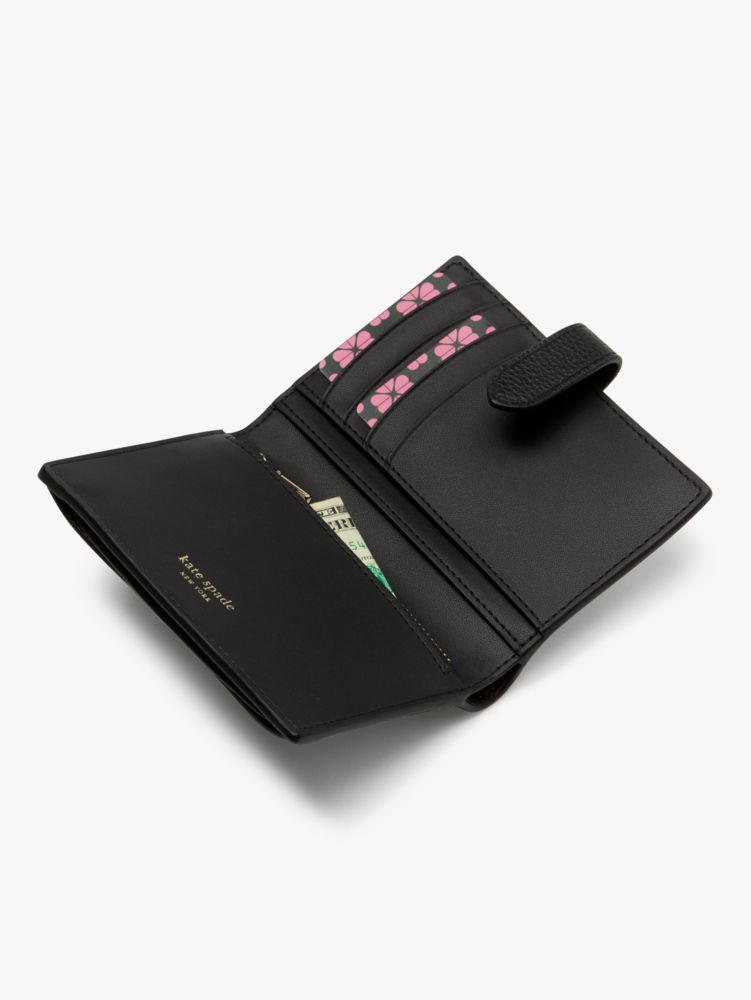 Kate Spade,ハドソン ポッシュ プラッド スモール バイフォールド ウォレット,全てのアウトレット,ブラックマルチ