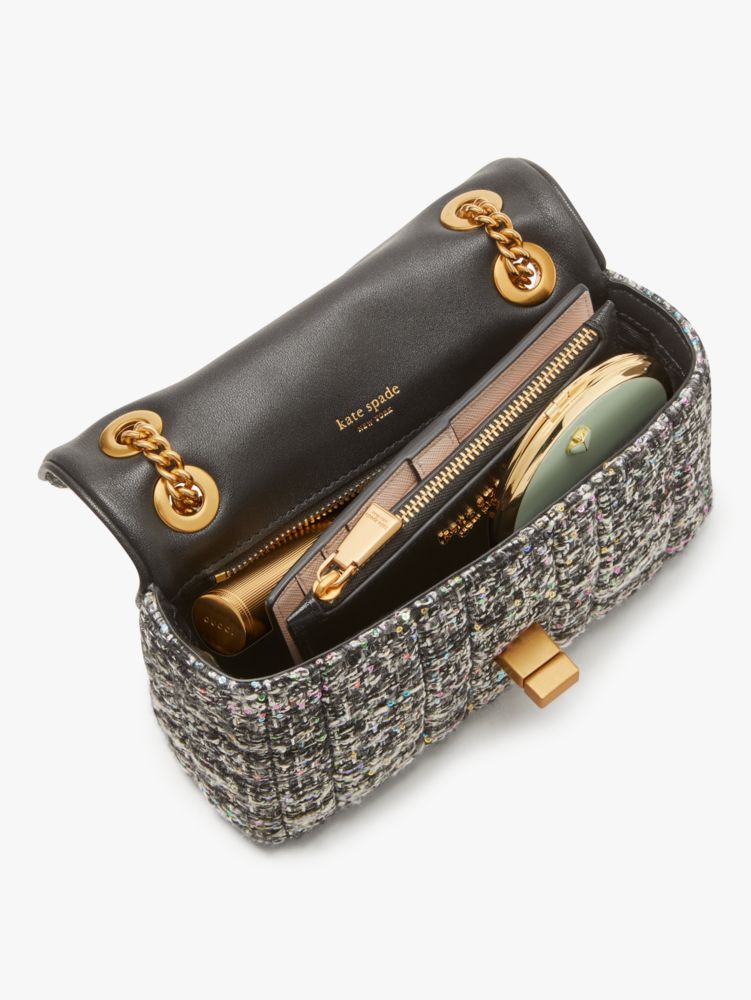 Kate Spade,Evelyn Sequin Tweed Small Shoulder Crossbody,