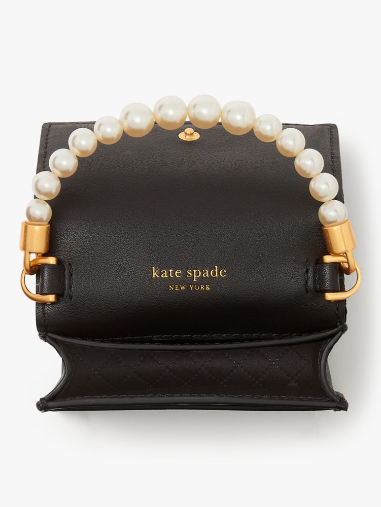 Kate Spade,Gala Velvet Card Case On A Chain,