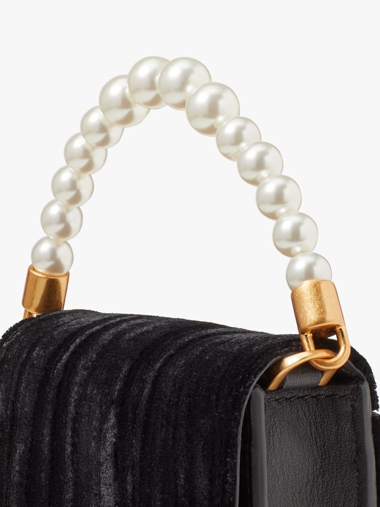 Kate Spade,Gala Velvet Card Case On A Chain,