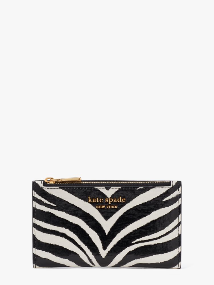 Morgan Zebra Embossed Small Slim Bifold Wallet