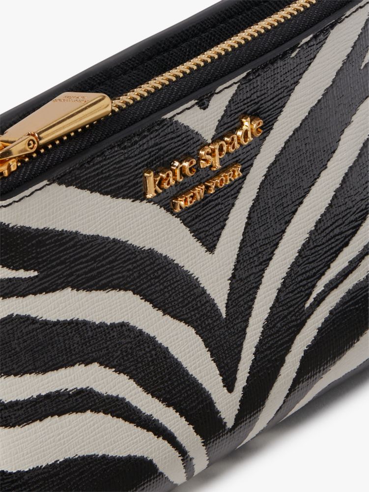 Morgan Zebra Embossed Small Slim Bifold Wallet Kate Spade New York